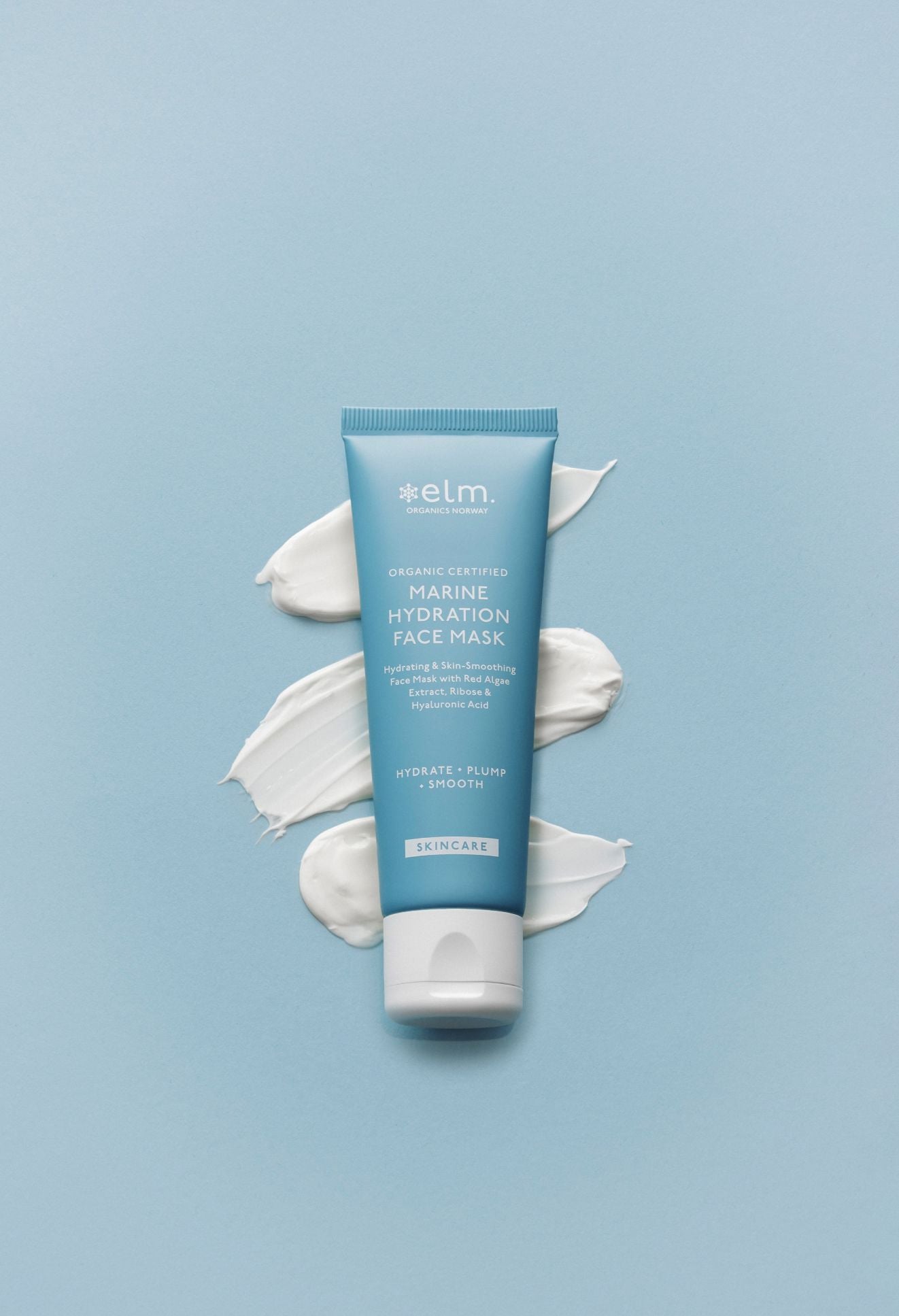 Marine Hydration Face Mask med striper av den kremete masken
