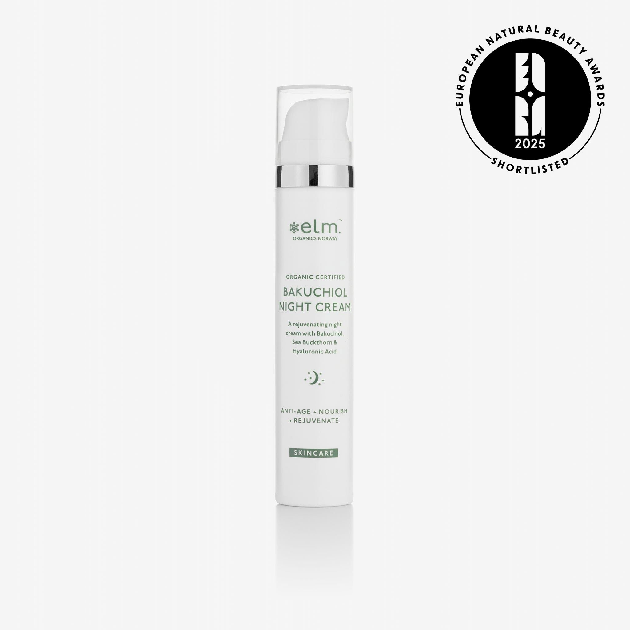 Bakuchiol nattkrem fra Elm Organics produktbilde